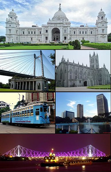 Kolkata By Various authors, see above. [CC BY-SA 4.0  (https://creativecommons.org/licenses/by-sa/4.0)], via Wikimedia Commons