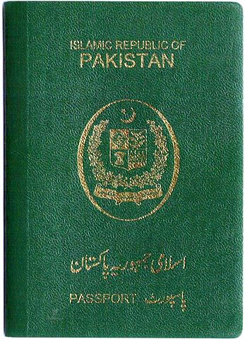 Pakistani Passport By Mike35741 (Own work) [CC BY-SA 3.0 (https://creativecommons.org/licenses/by-sa/3.0)], via Wikimedia Commons
