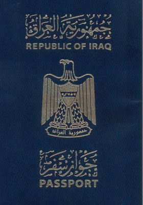 Iraqi Passport By NobleNoble (Own workOwn work) [CC BY-SA 3.0 (https://creativecommons.org/licenses/by-sa/3.0), GFDL (http://www.gnu.org/copyleft/fdl.html) or CC BY-SA 3.0 (https://creativecommons.org/licenses/by-sa/3.0)], via Wikimedia Commons