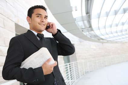 Business man talking on phone